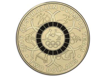 2016 - Australian Olympic Team - Cycling Cover - Five Colored Commemorative Coins Collection in Original Royal Australian Mint Pack image 3