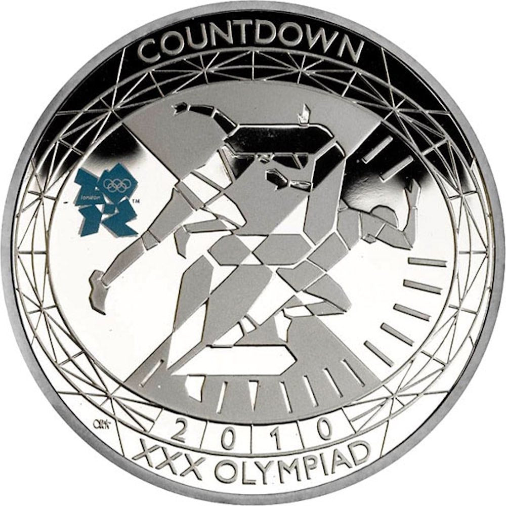 2010 United Kingdom – 5 Pounds - London 2012 Olympics Countdown – Silver Piedfort