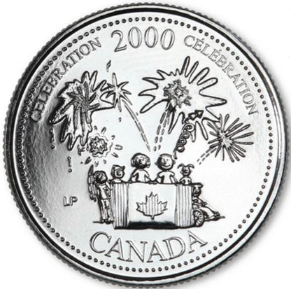 2000 Canada - 25 Cents - Millennium Quarters Series - Celebration