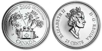 2000 Canada - 25 Cents - Millennium Quarters Series - Celebration