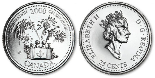 2000 Canada - 25 Cents - Millennium Quarters Series - Celebration