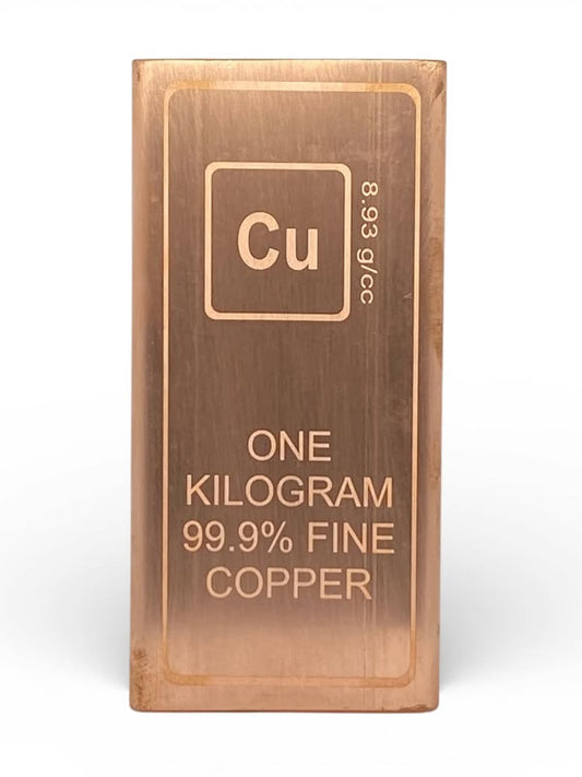 1 kg FINE COPPER BULLION BAR