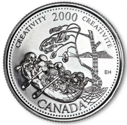 2000 Canada - 25 Cents - Millennium Quarters Series - Creativity