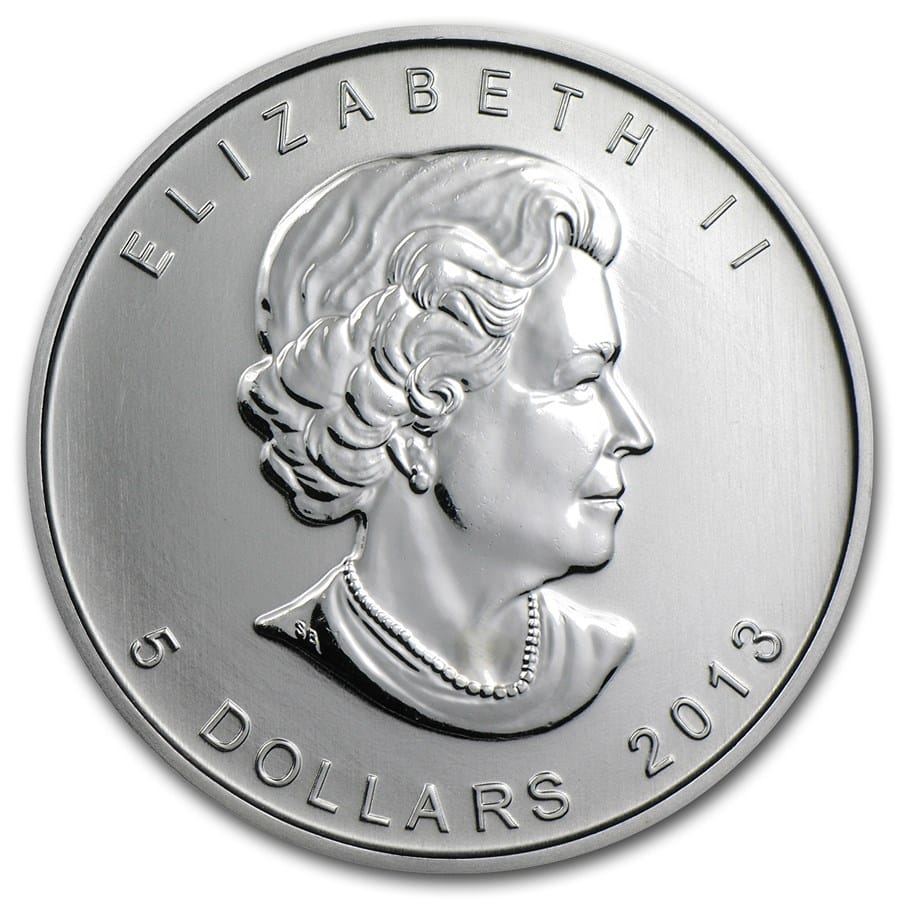 2013 Canada Maple Leaf - 1 Oz Silver Bullion UNC Coin image 1