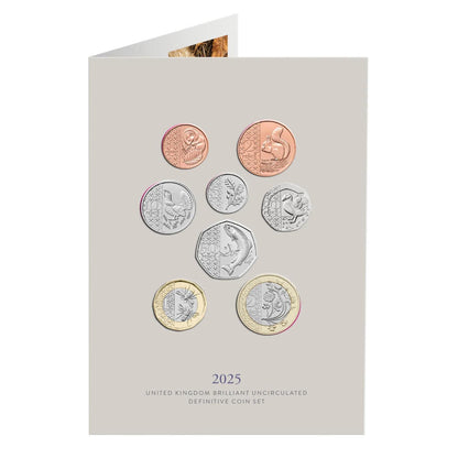 2025 UK - Definitives 8 Coins Set in Original Royal Mint Pack image 9