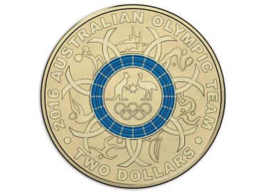 2016 - Australian Olympic Team - Cycling Cover - Five Colored Commemorative Coins Collection in Original Royal Australian Mint Pack image 2