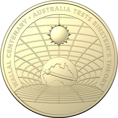 2022 - Wallal Centenary – Testing EINSTEIN’s Theory Commemorative Coin in Original Royal Australian Mint Pack image 2