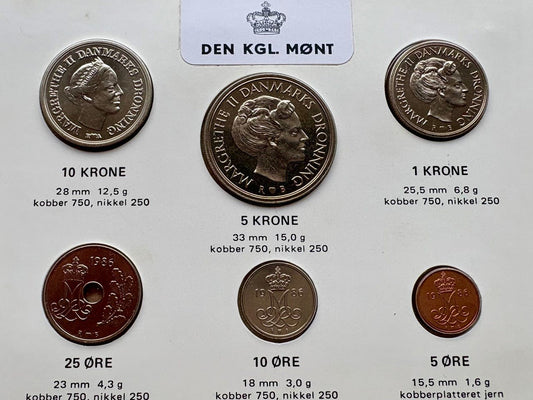 1979 to 1986 Denmark - 5 Öre to 10 Krone - Coins of Denmark (Random Mint)