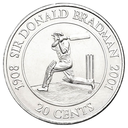 2001 Australia – 20 Cents – Sir Donald Bradman Commemorative coin
