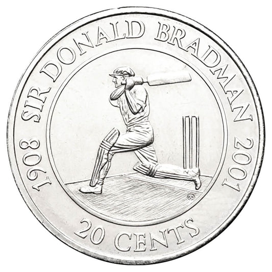 2001 Australia – 20 Cents – Sir Donald Bradman Commemorative coin