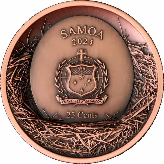 BUBO BUBO Owl - Tree Hollow - Copper Antique Coin in Original Mint Pack image 1