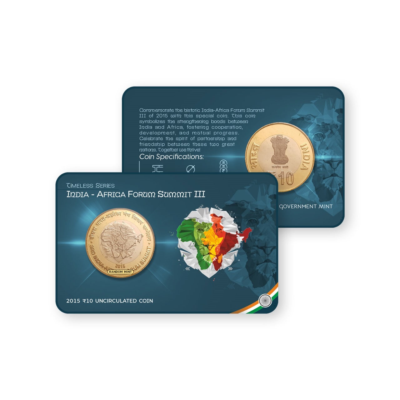 Rs.10 Special Edition Commemorative Coin Cards - Full Set of 15 Cards image 6