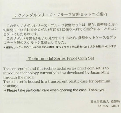 Japan Mint - TechnoMedal Series - 2004 Second Medal with 7 Coin Proof Set with Silver Medal and COA image 2
