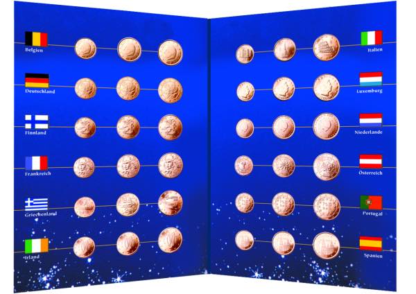 Euro - 1, 2, and 5 Cent - Eurozone “Founding States” Collection