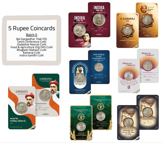 ₹5 Commemorative Coin Cards Set (Batch-5) image 0
