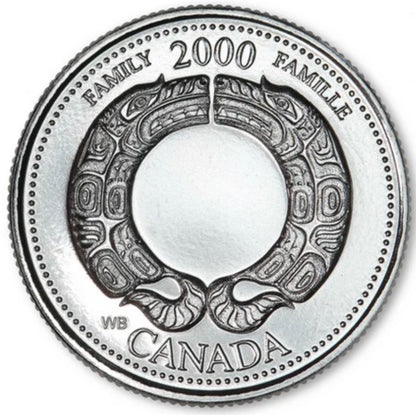 2000 Canada - 25 Cents - Millennium Quarters Series - Family