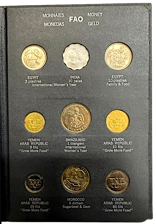 1974–1975 - FAO Coin Album – 38 Coins + 4 Stamps