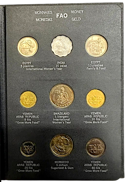 1974–1975 - FAO Coin Album – 38 Coins + 4 Stamps