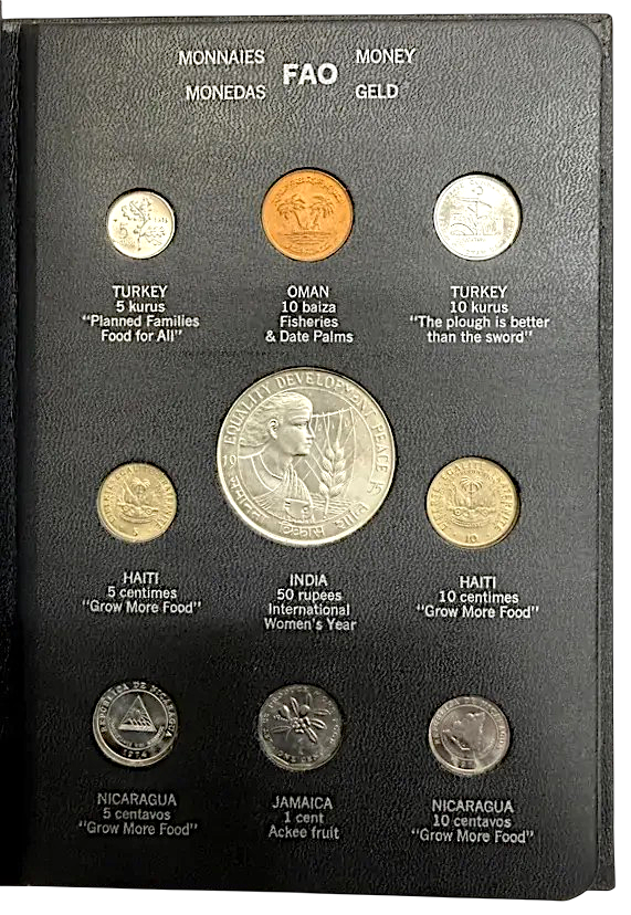 1974–1975 - FAO Coin Album – 38 Coins + 4 Stamps