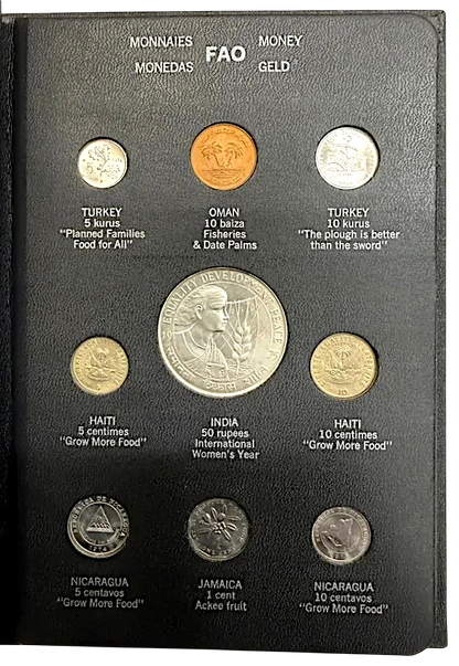 1974–1975 - FAO Coin Album – 38 Coins + 4 Stamps
