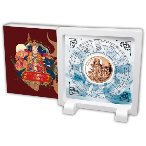KSITIGARBHA: Protector of Children &amp; Travellers Buddha Piedfort Commemorative Coin with Original Mint Pack image 3