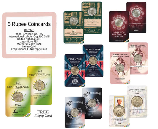 ₹5 Commemorative Coin Cards Set (Batch-6) image 0