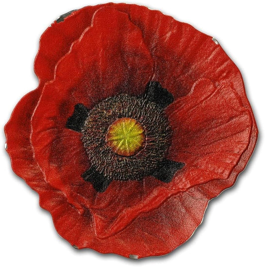 2017 Cook Islands - Remembrance Poppy – Tribute to the Fallen 1 Oz Silver Colored Coin image 0