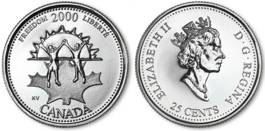 2000 Canada - 25 Cents - Millennium Quarters Series - Freedom