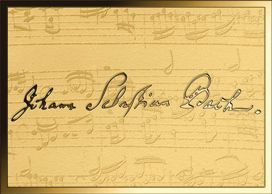 Gabon - 1000 Francs CFA - Johann Sebastian Bach – Gold Coin Card