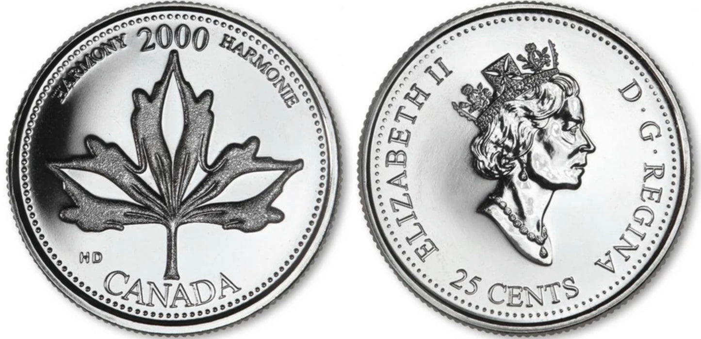 2000 Canada - 25 Cents - Millennium Quarters Series - Harmony