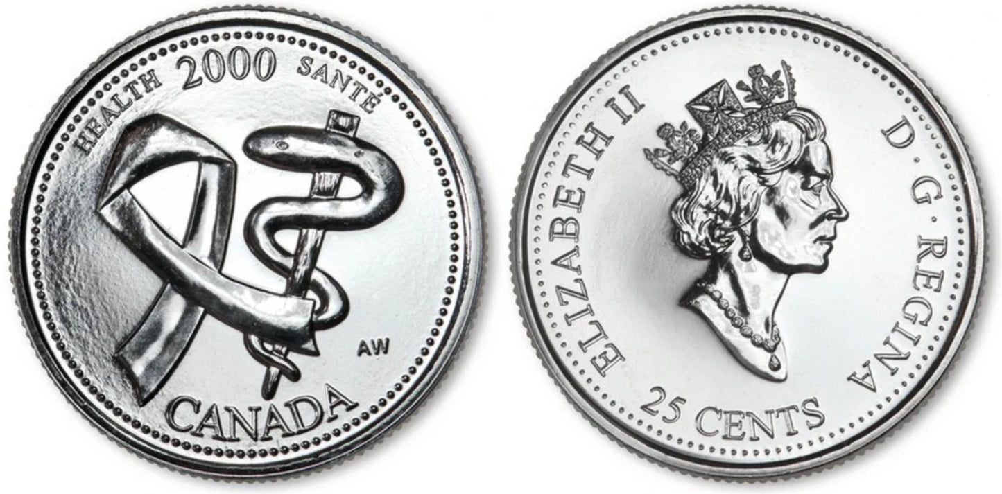 2000 Canada - 25 Cents - Millennium Quarters Series - Health