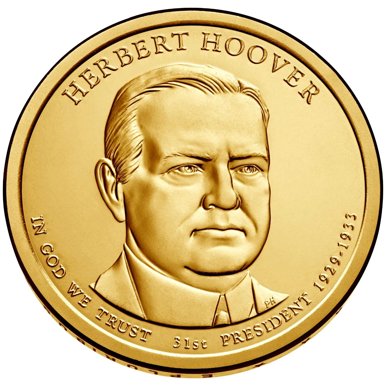 2014 USA -  Presidential Dollar Coin – Herbert Hoover