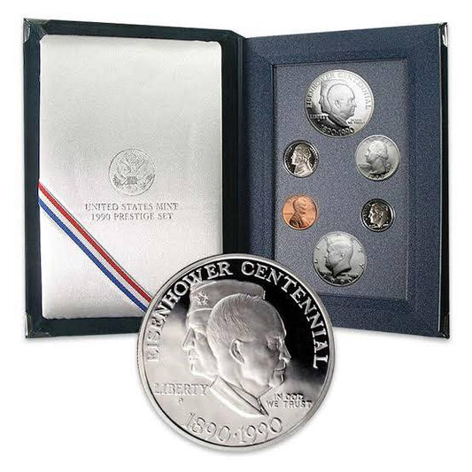 1990 U.S. Prestige Proof Set – Eisenhower Centennial Silver