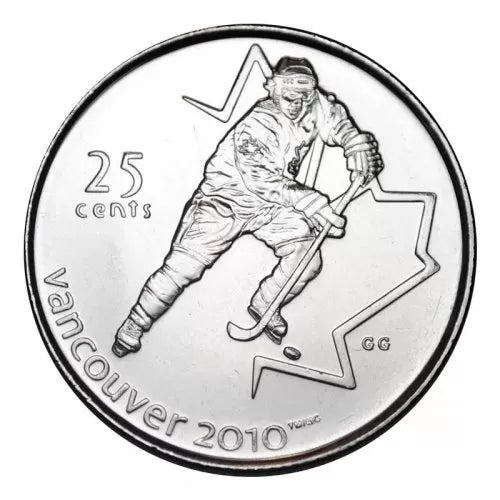 2007 Canada - 25 Cents - Vancouver 2010 Winter Olympics - Ice Hockey