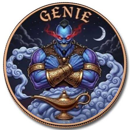 2026 Liberia – $1 - Genie – Colorized Copper Bullion Coin