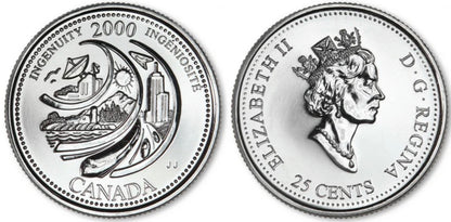 2000 Canada - 25 Cents - Millennium Quarters Series - Ingenuity