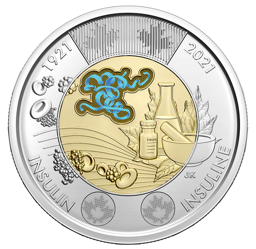 2021 Canada - Discovery of Insulin Colourized Coin Special Wrap Roll