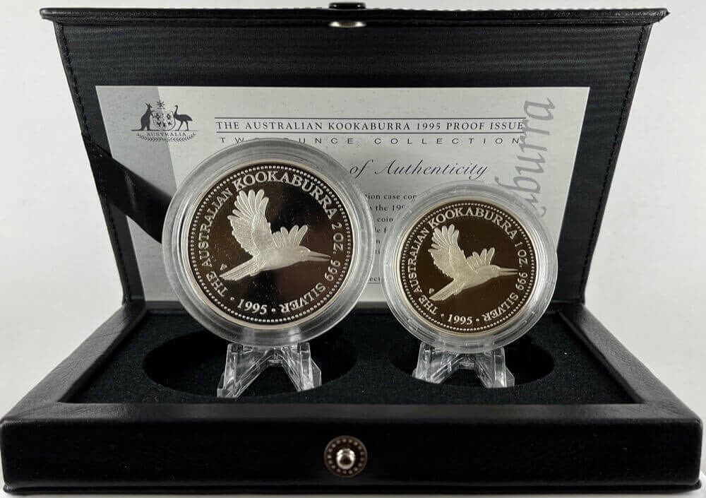 1995 Australia - Silver Two Coins Set (2 oz + 1 oz) – Kookaburra