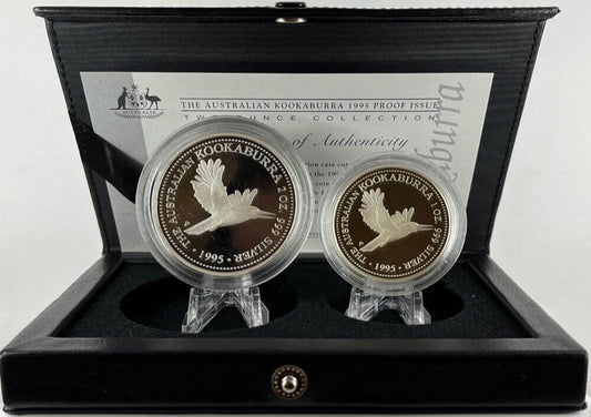 1995 Australia - Silver Two Coins Set (2 oz + 1 oz) – Kookaburra