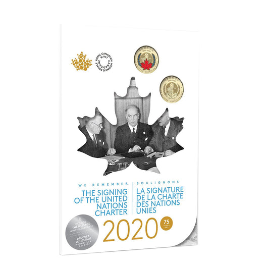 2020 Canada - 5 ¢, 10 ¢, 25 ¢, $1 & $2 - 75th Anniversary of the Signing of the United Nations Charter