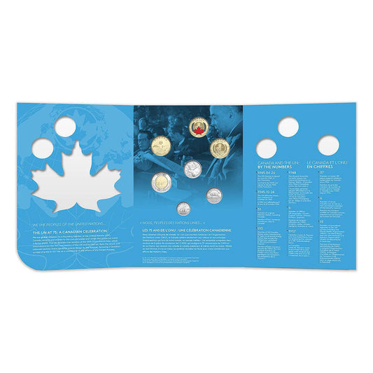 2020 Canada - 5 ¢, 10 ¢, 25 ¢, $1 & $2 - 75th Anniversary of the Signing of the United Nations Charter