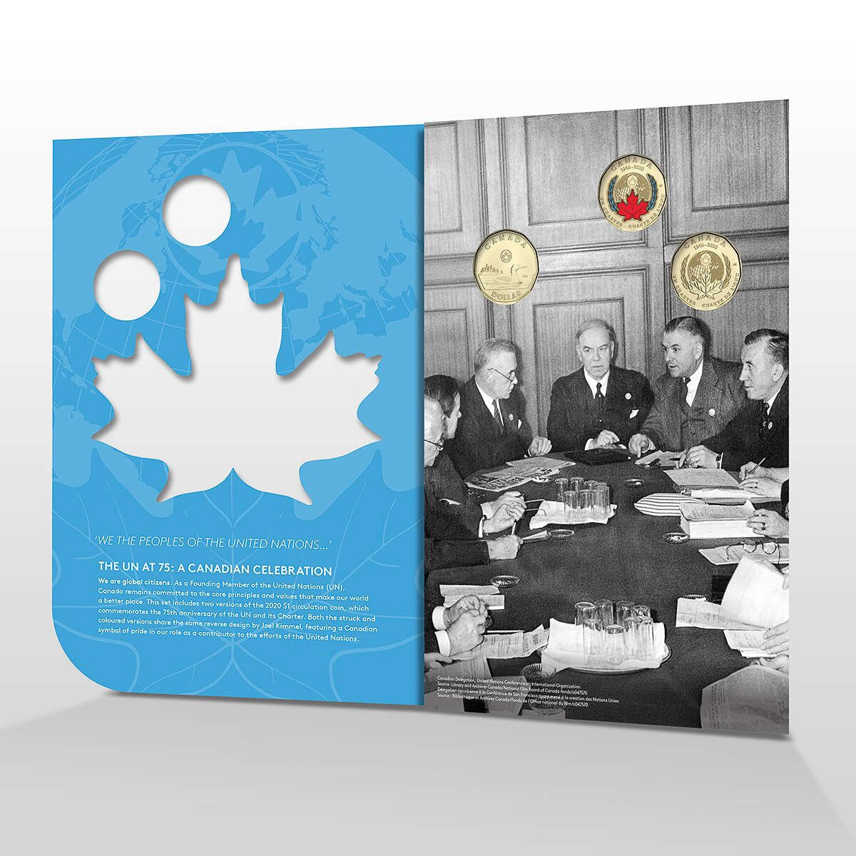 2020 Canada - 5 ¢, 10 ¢, 25 ¢, $1 & $2 - 75th Anniversary of the Signing of the United Nations Charter