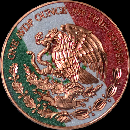 2024 Mexico - Libertad Onza Mexican Flag .999 Pure Copper Medallion