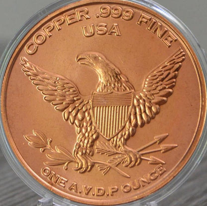 Canadian Maple Leaf Design Copper Round (Medallion)