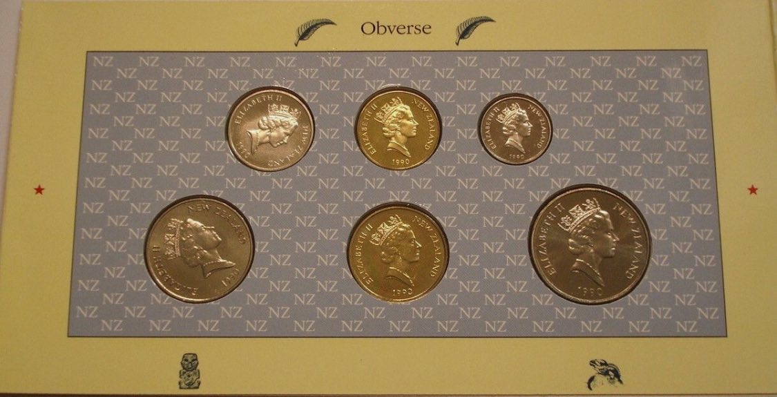 1990 New Zealand - 6 Coins - New Zealand Official BU Mint Set