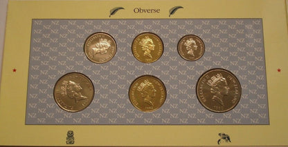 1990 New Zealand - 6 Coins - New Zealand Official BU Mint Set