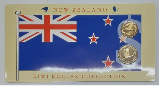 1990 New Zealand – One & Two Dollars – Reserve Bank of New Zealand Kiwi Dollar Collection