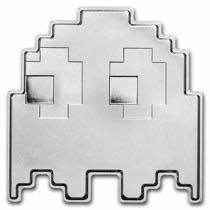 2022 Niue -$2 Dollars - PAC-MAN Ghost Shaped Silver Coin