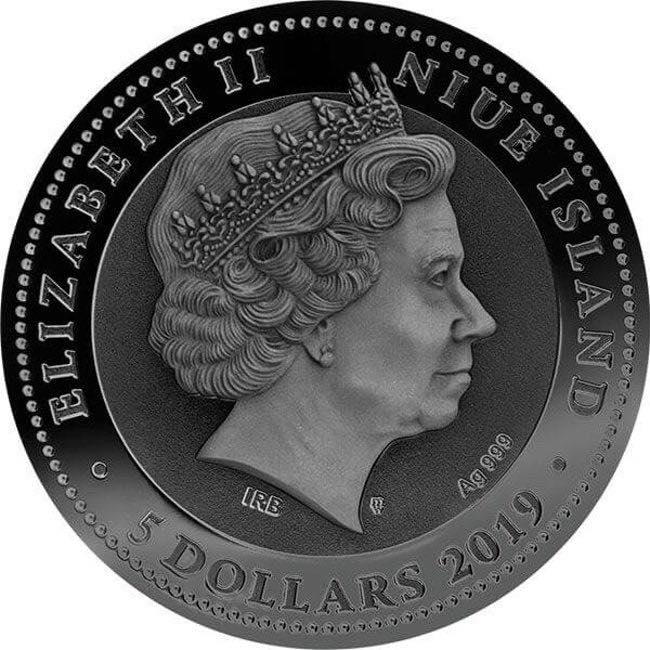 2019 Niue – 5 Dollars - Plague Doctor - 2 Oz Silver High Relief
