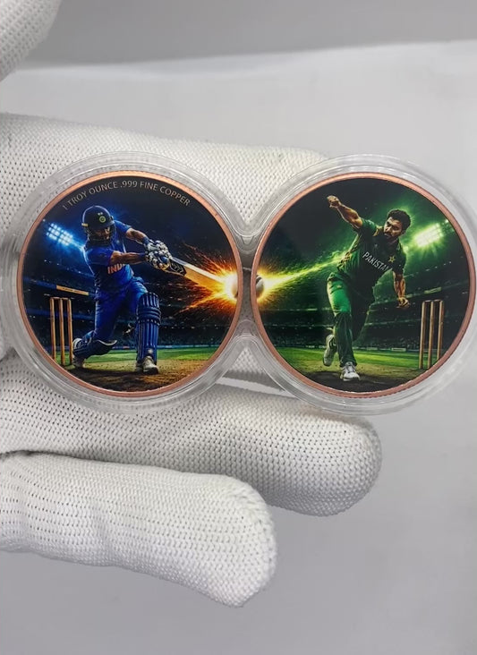 India vs Pakistan – Cricket Rivalry Copper Rounds 2x 1 Troy Ounce .999 Fine Infinity Capsule